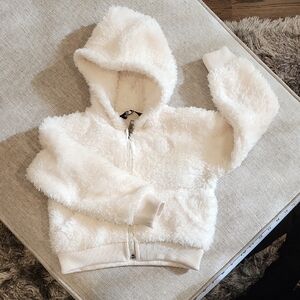Cozy Cream Kids Hoodie The North Face Suave Oso, teddy jacket